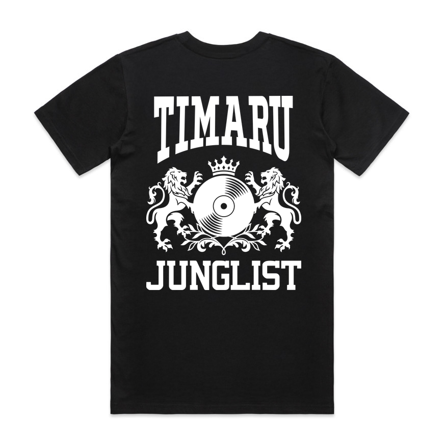 Mens TIMARU JUNGLIST Tee - Black (back)
