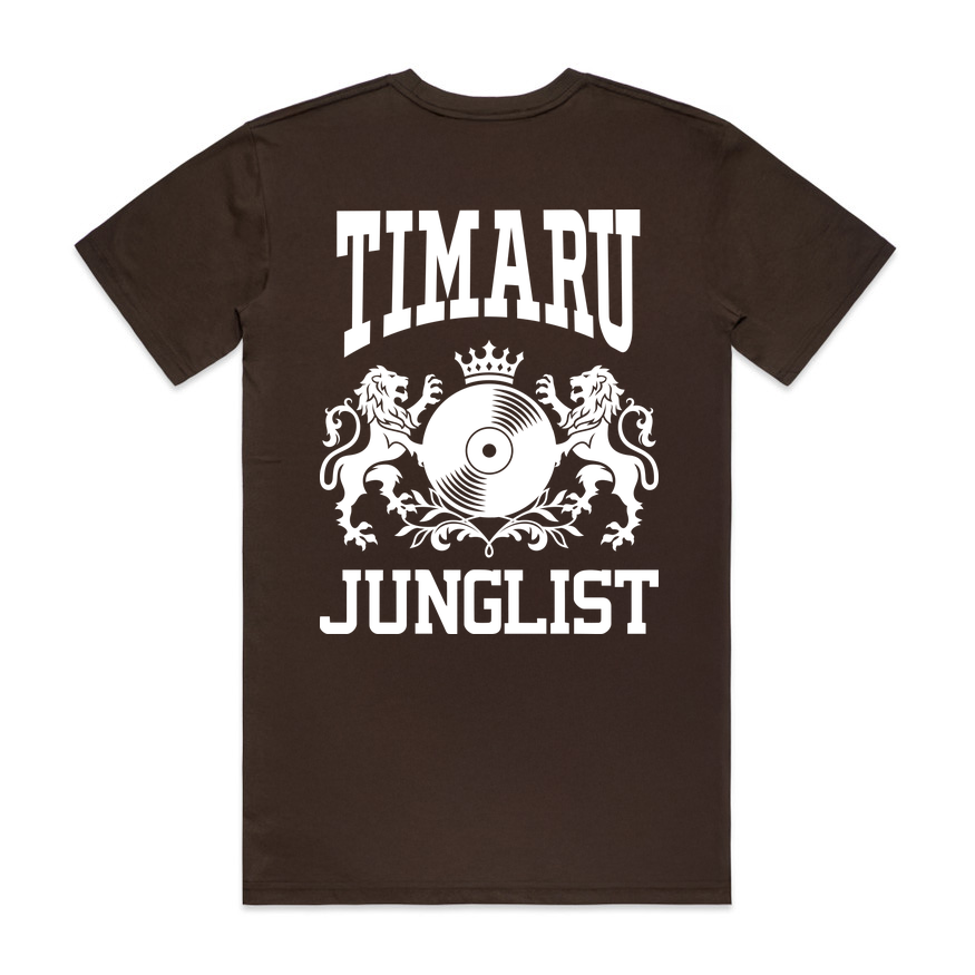 Mens TIMARU JUNGLIST Tee - Chocolate (back)