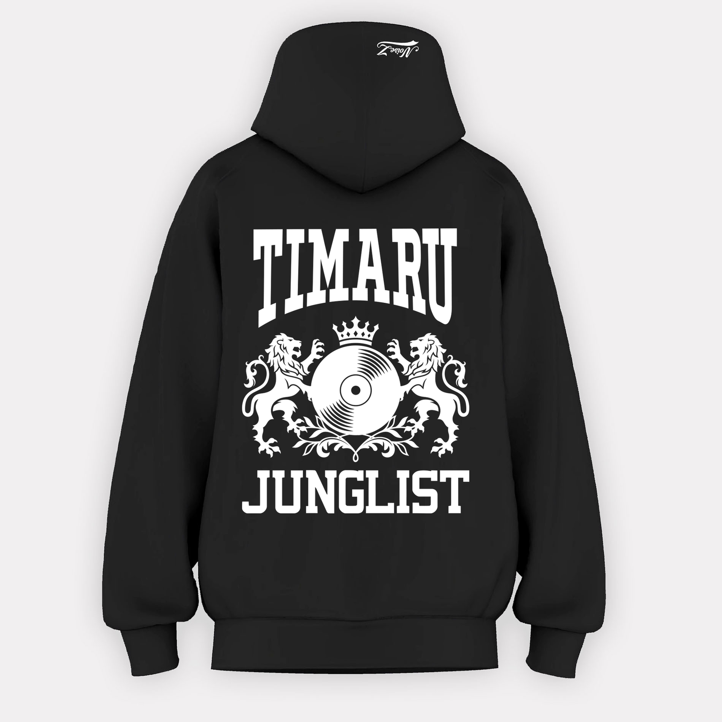 Womens TIMARU JUNGLIST Hoodie - Black (back)