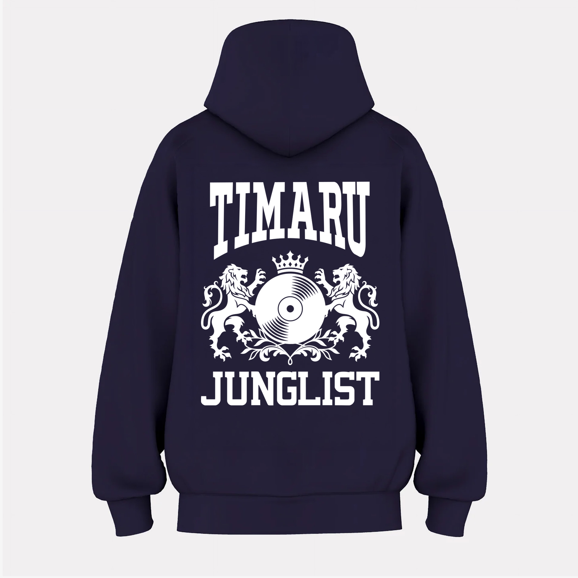 Womens TIMARU JUNGLIST Hoodie - Ink Blue (back)