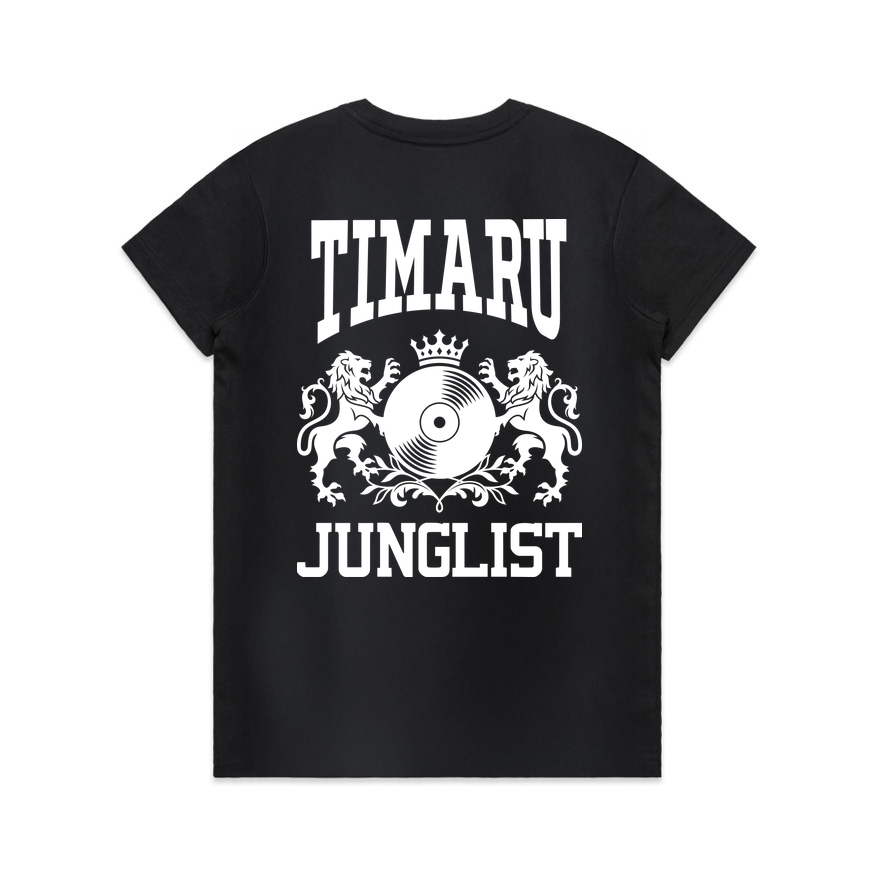 Womens TIMARU JUNGLIST Tee - Black (back)