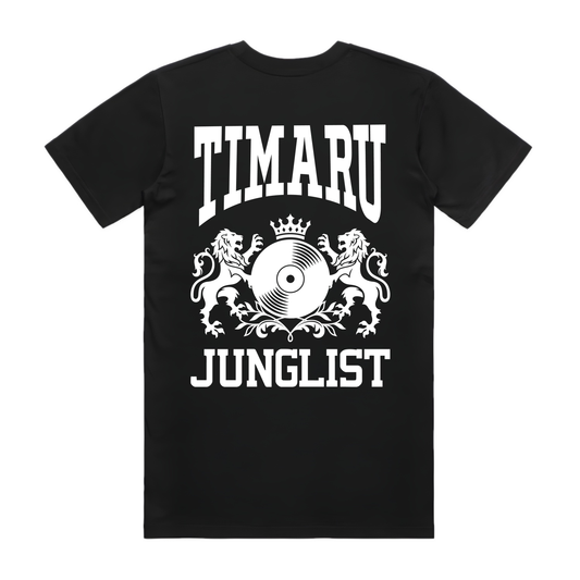 Mens TIMARU JUNGLIST Tee - Black (back)