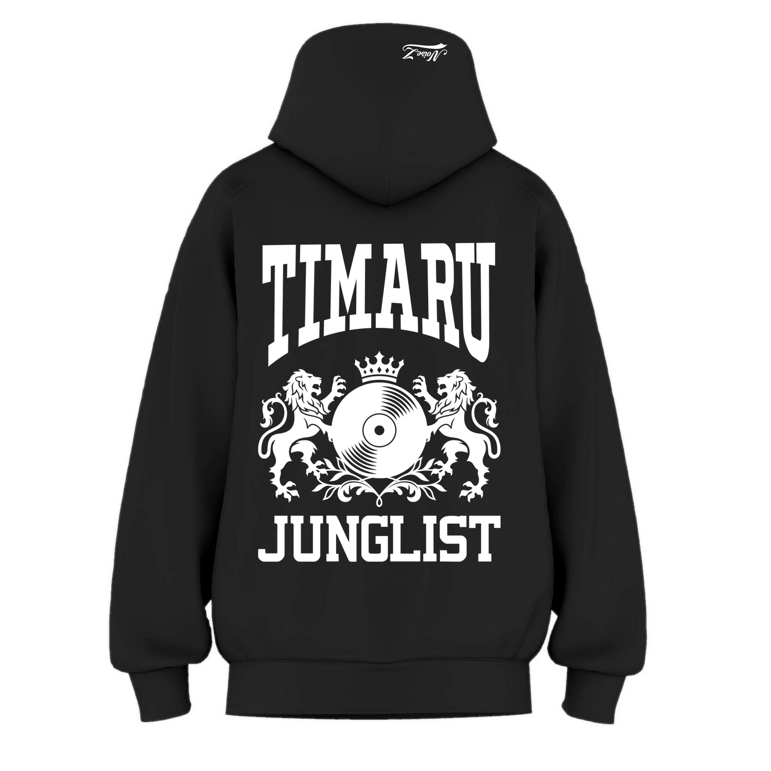 Womens TIMARU JUNGLIST Hoodie - Black (back)