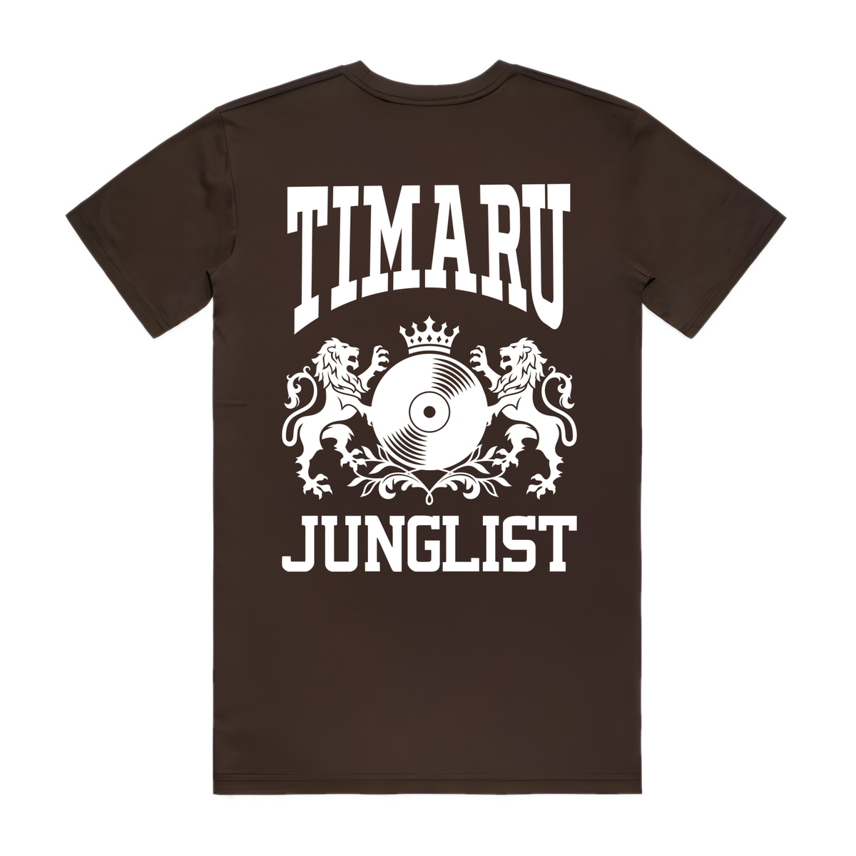 Mens TIMARU JUNGLIST Tee - Chocolate (back)