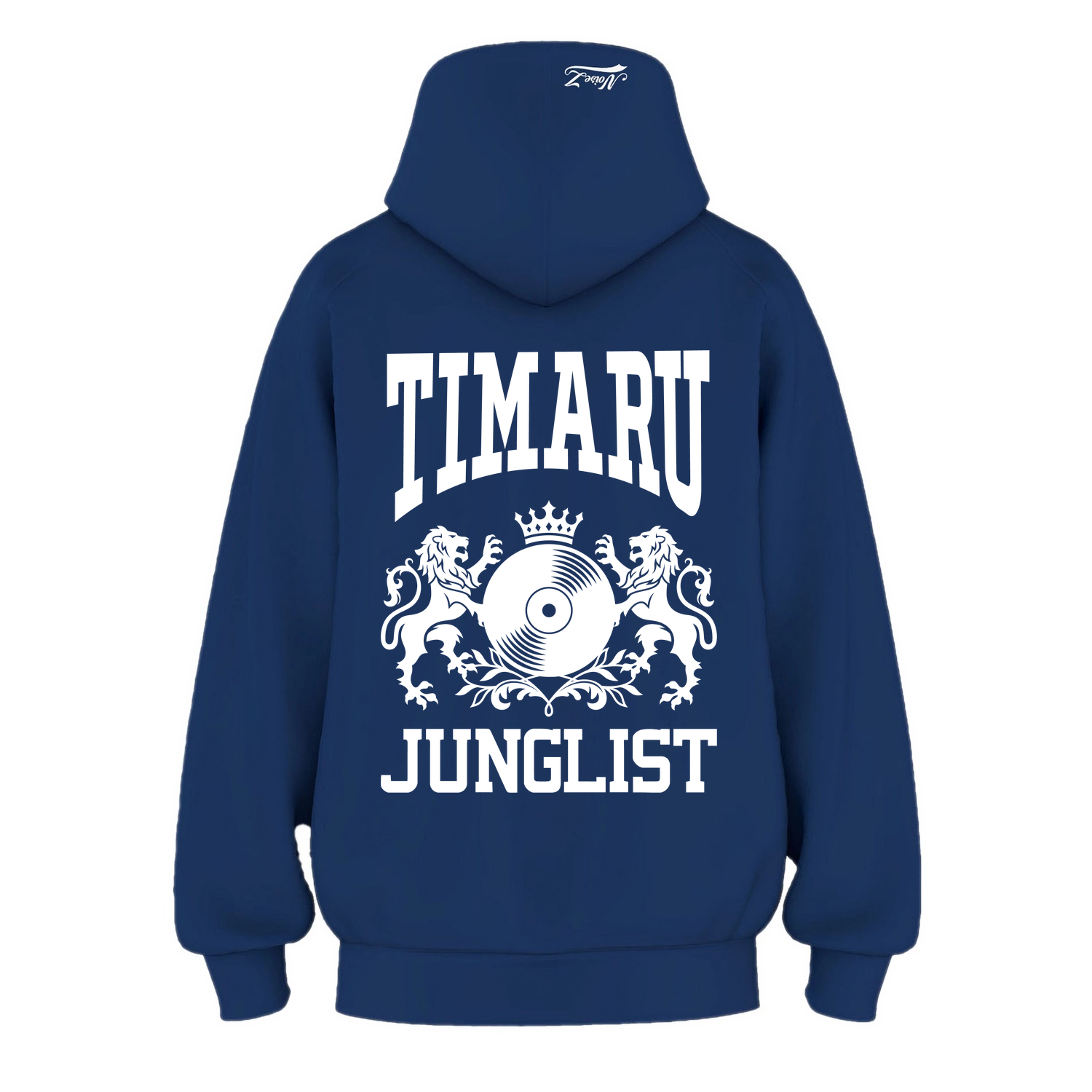 Mens TIMARU JUNGLIST Hoodie - Cobalt Blue (back)