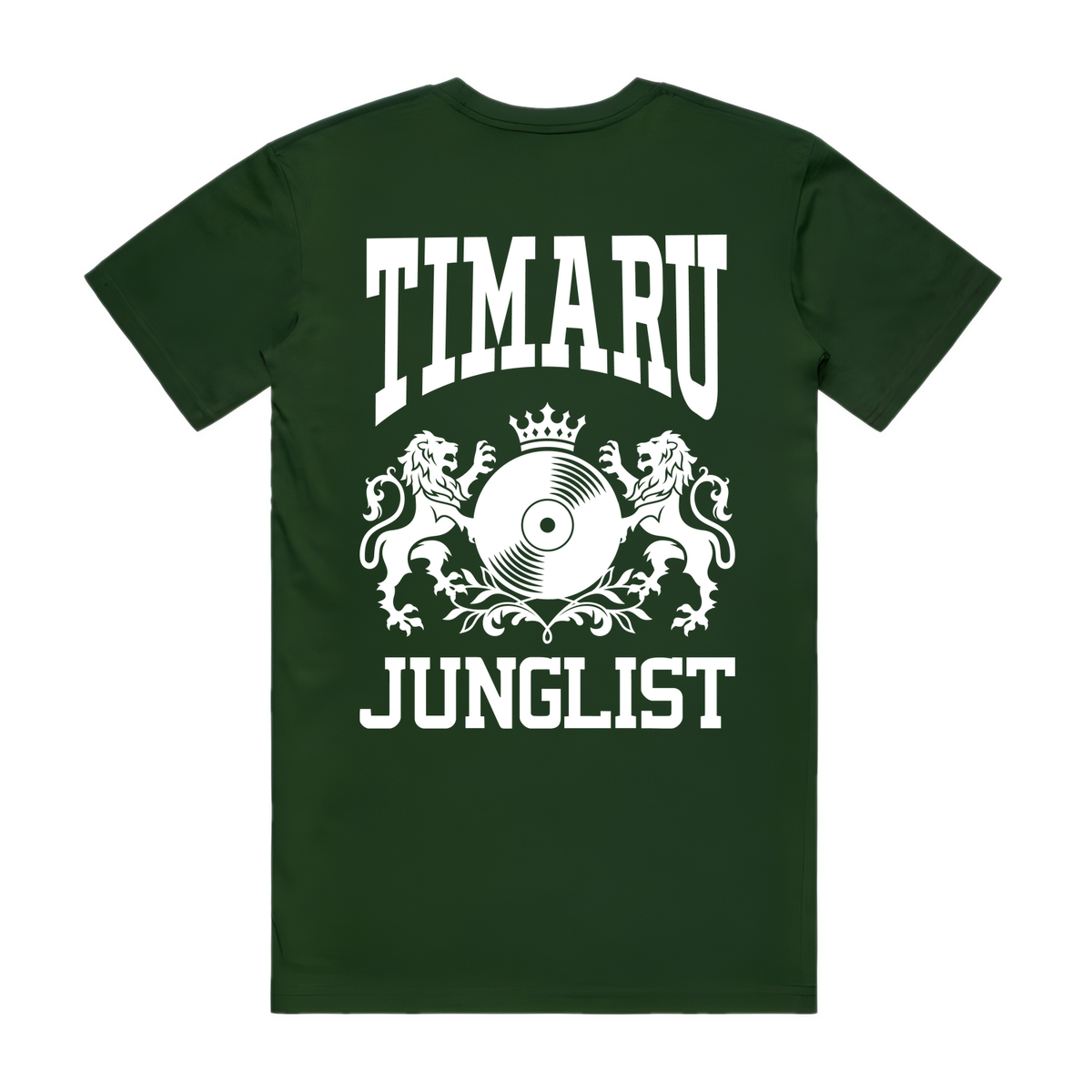 Mens TIMARU JUNGLIST Tee - Forest Green (back)