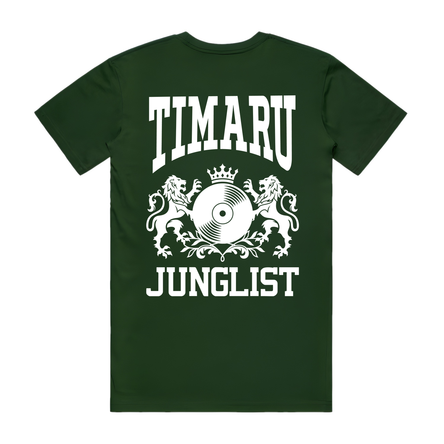 Mens TIMARU JUNGLIST Tee - Forest Green (back)