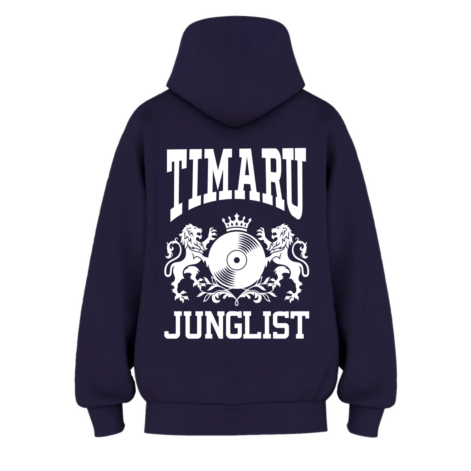 Womens TIMARU JUNGLIST Hoodie - Ink Blue (back)
