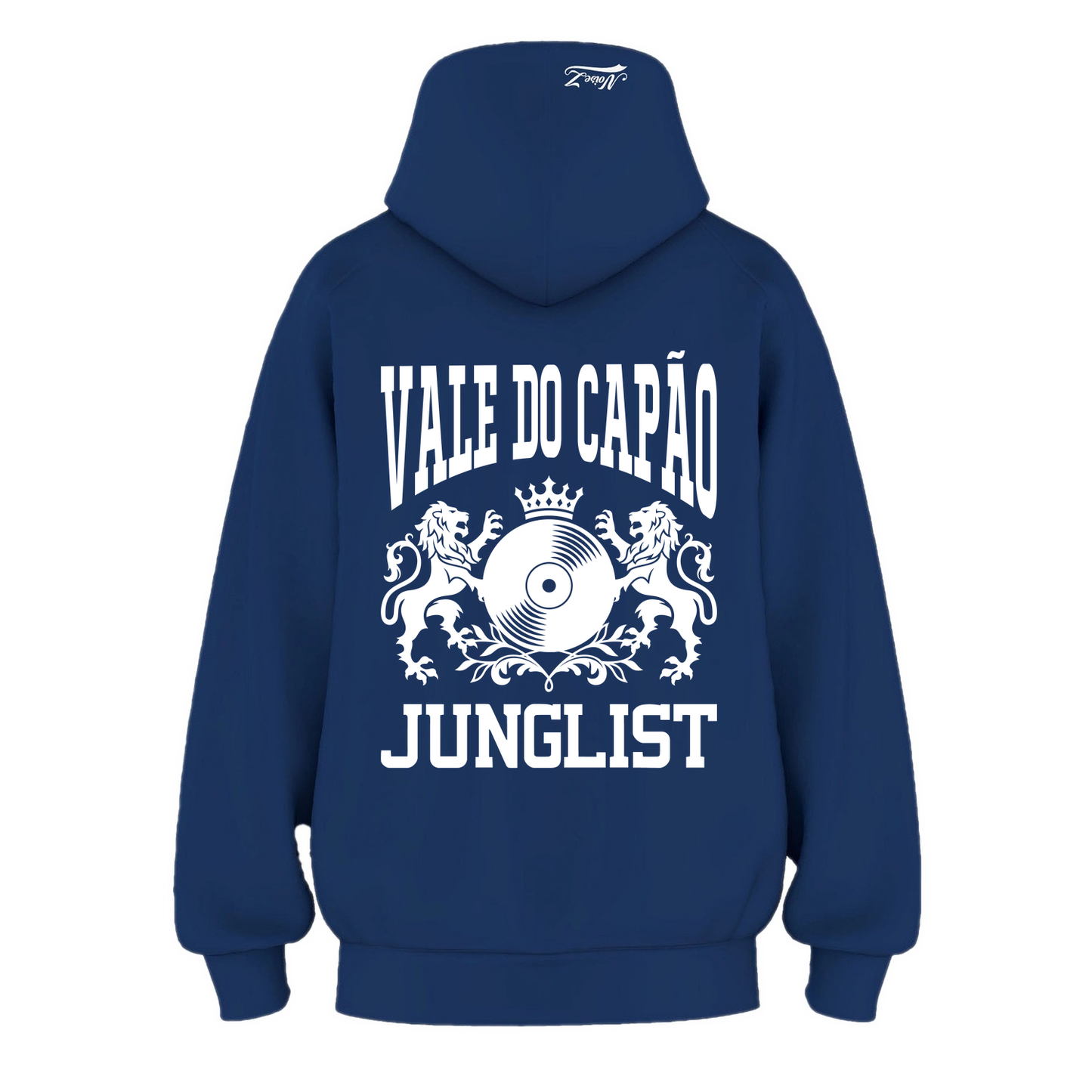 Mens VALE DO CAPÃO JUNGLIST Hoodie - Cobalt Blue (back)