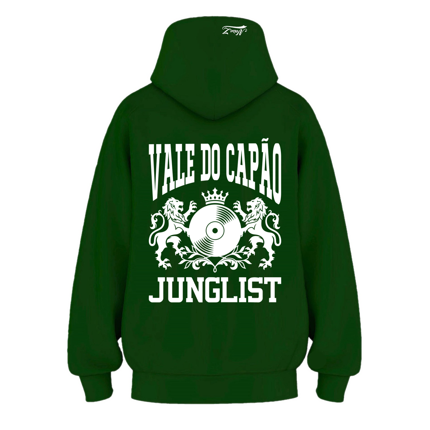 Mens VALE DO CAPÃO JUNGLIST Hoodie - Pine Green (back)