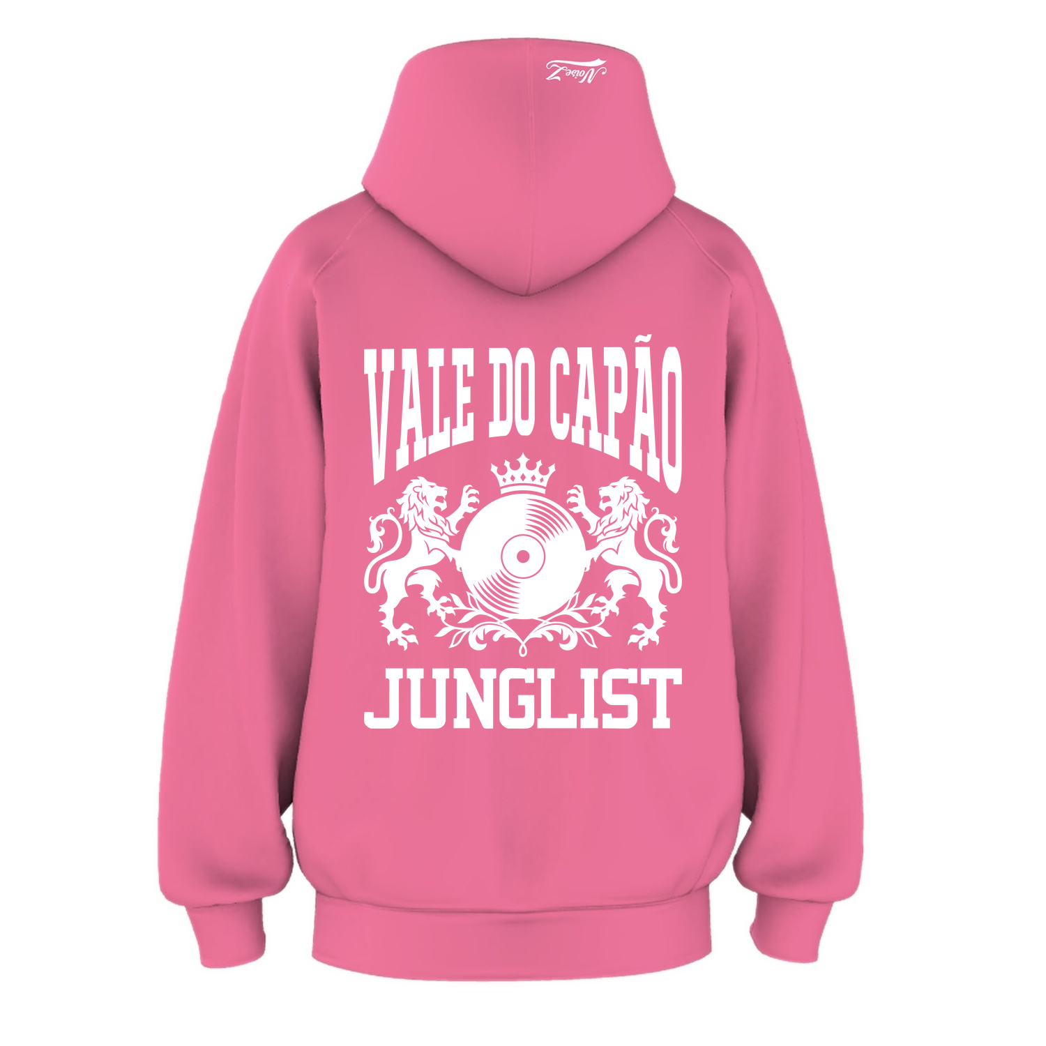 Womens VALE DO CAPÃO JUNGLIST Hoodie - Charity Pink (back)