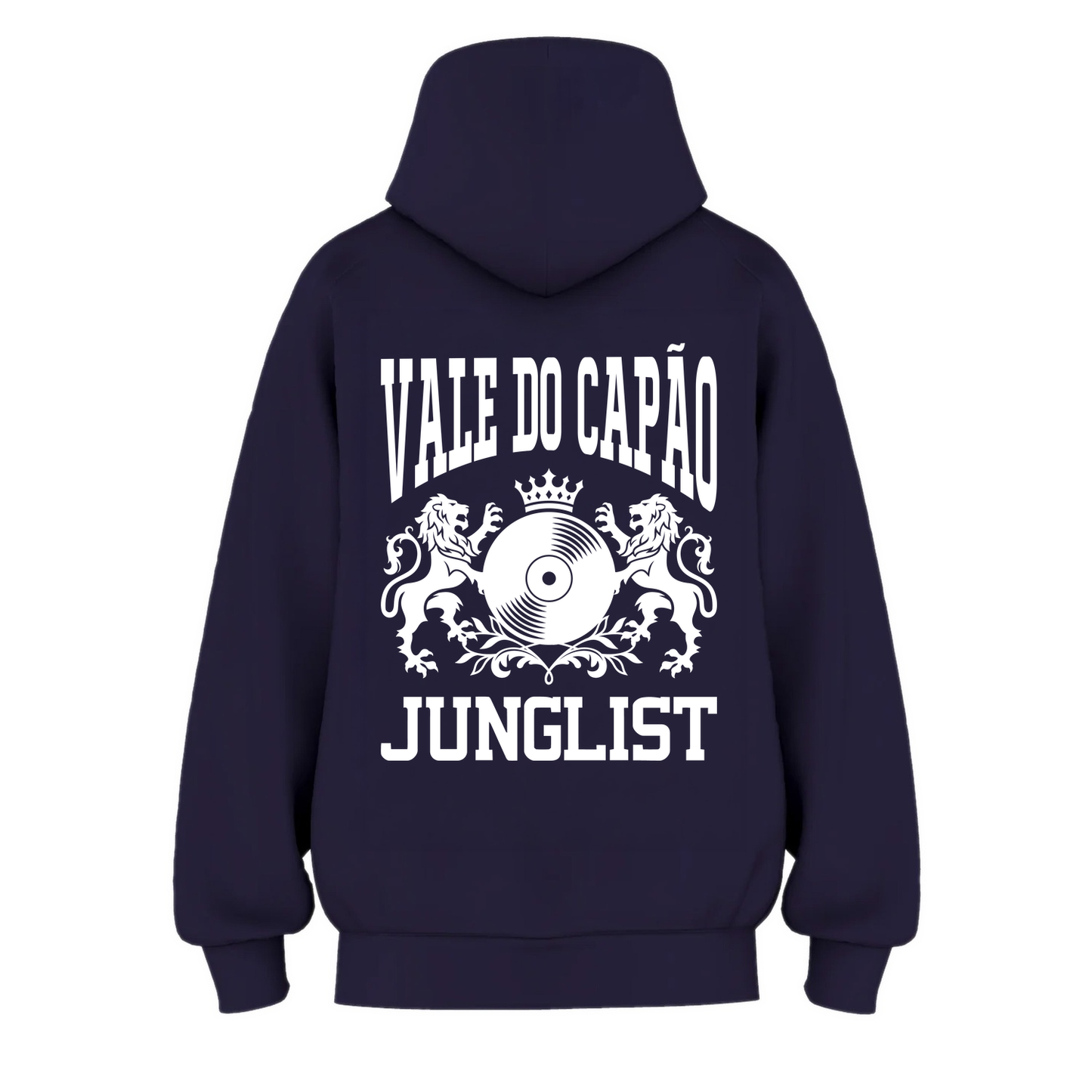 Womens VALE DO CAPÃO JUNGLIST Hoodie - Ink Blue (back)