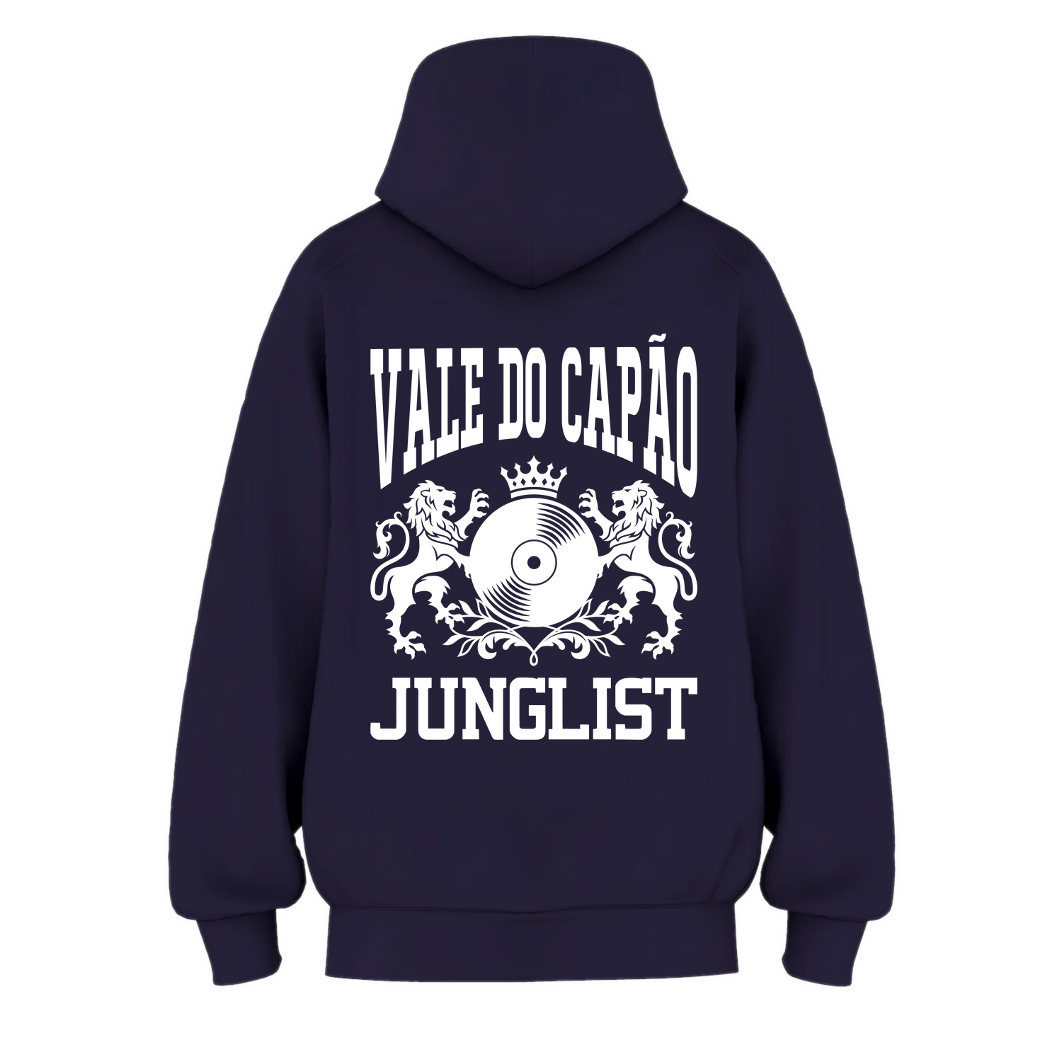 Womens VALE DO CAPÃO JUNGLIST Hoodie - Ink Blue (back)