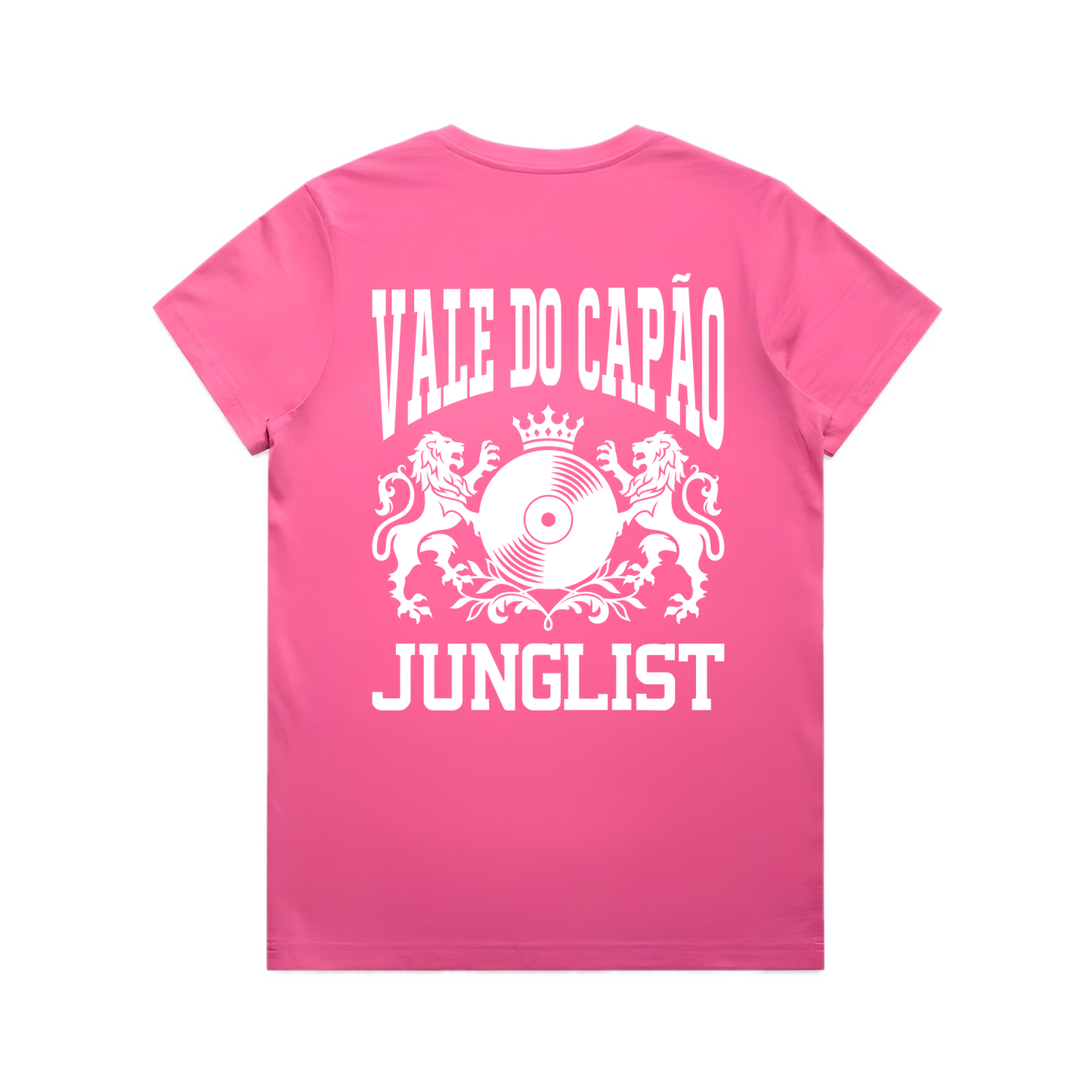Womens VALE DO CAPÃO JUNGLIST Tee - Charity Pink (back)