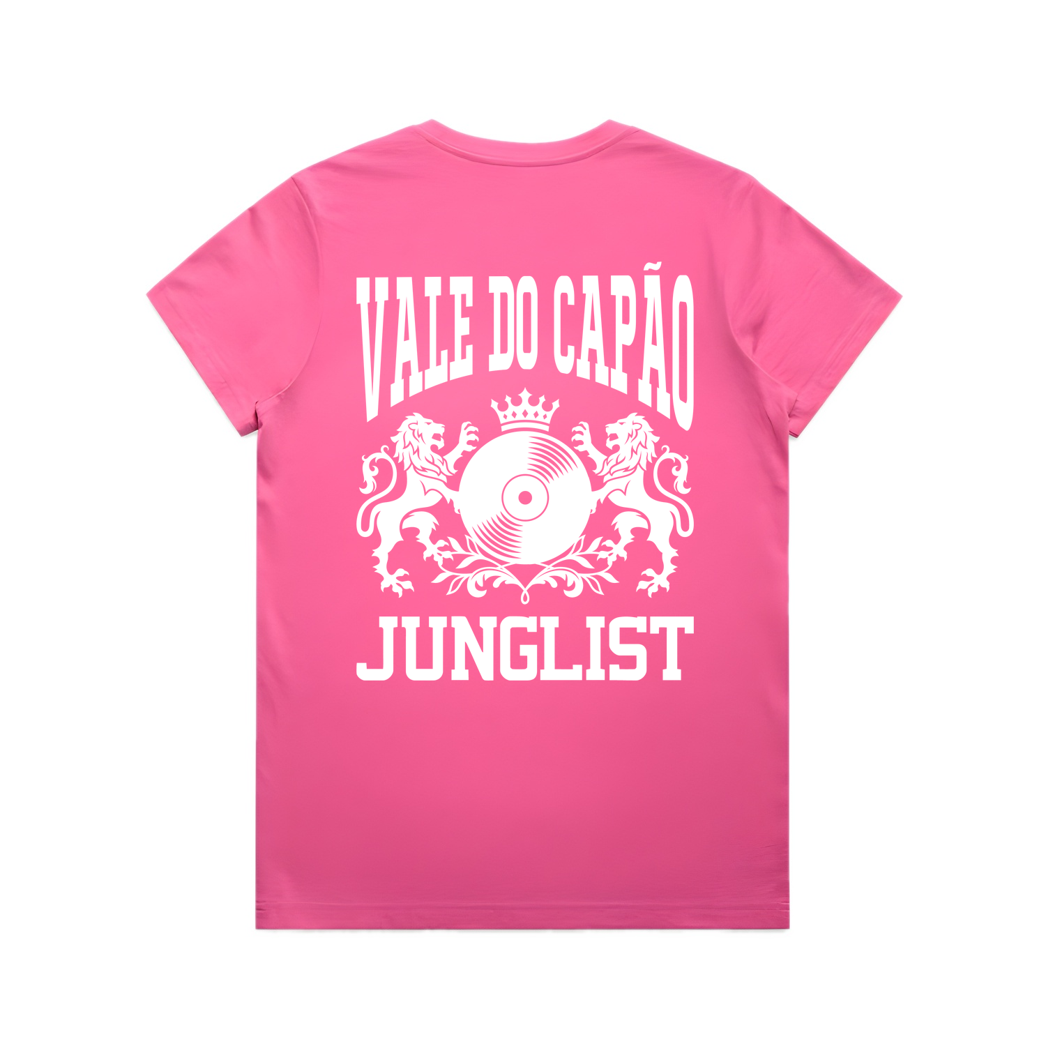 Womens VALE DO CAPÃO JUNGLIST Tee - Charity Pink (back)