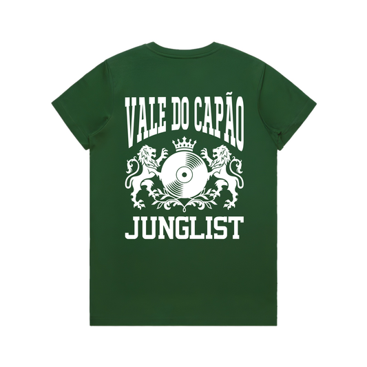 Womens VALE DO CAPÃO JUNGLIST Tee - Forest Green (back)