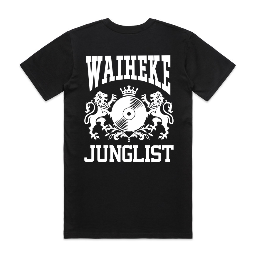 Mens WAIHEKE JUNGLIST Tee - Black (back)