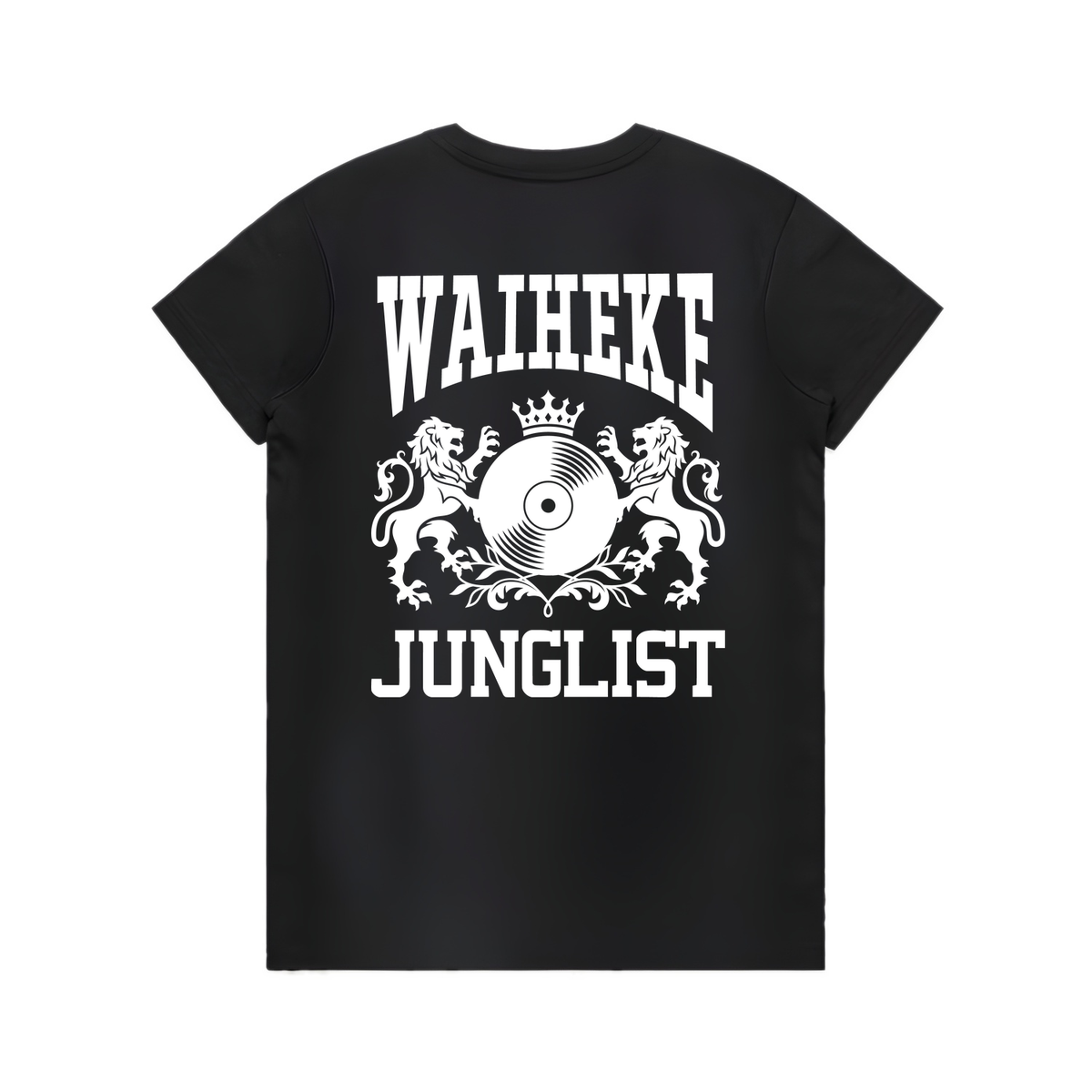 Womens WAIHEKE JUNGLIST Tee - Black (back)