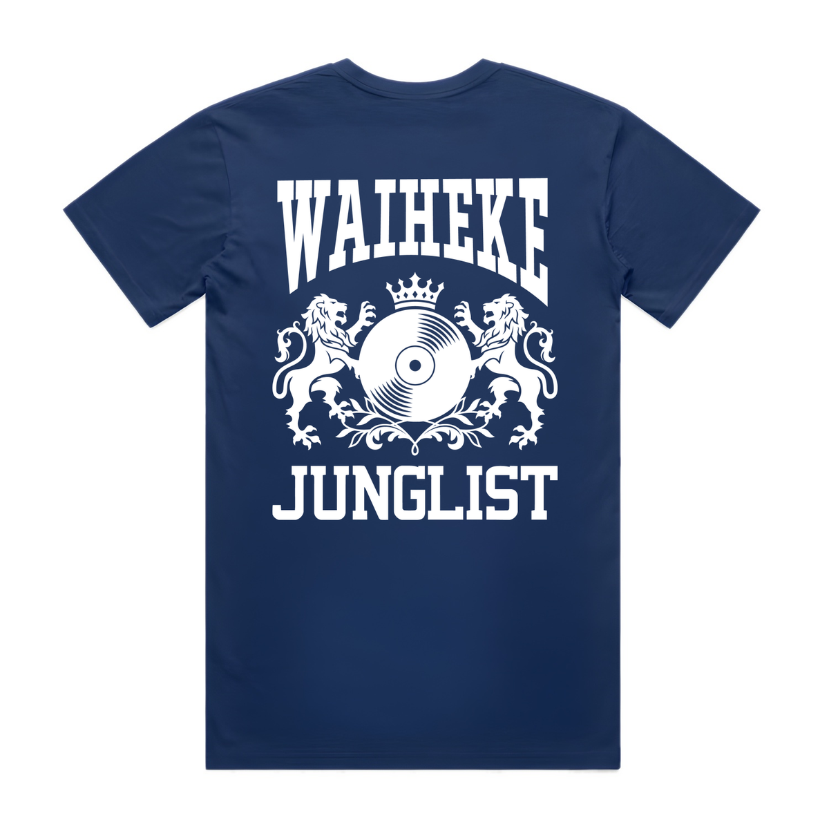 Mens WAIHEKE JUNGLIST Tee - Cobalt Blue (back)