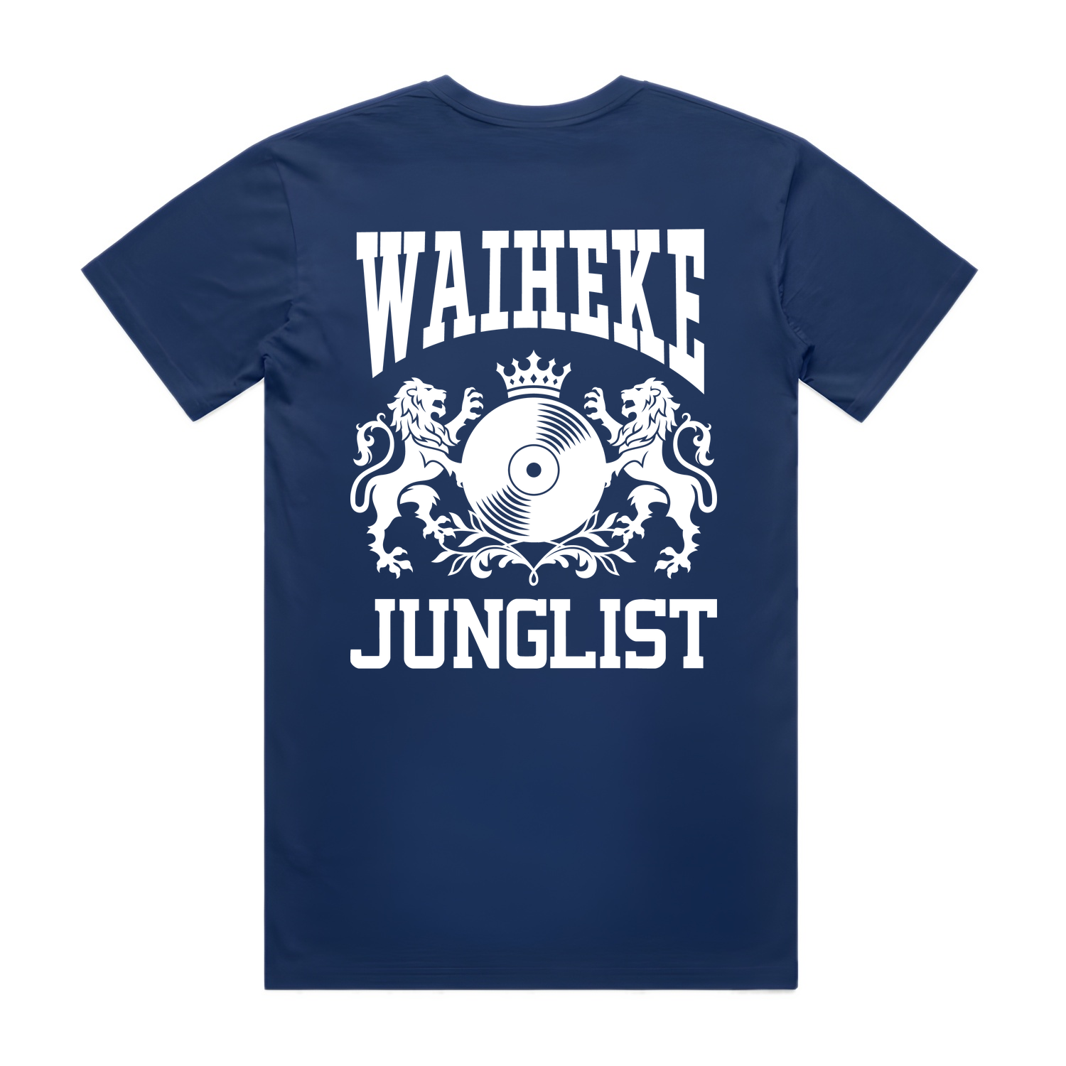 Mens WAIHEKE JUNGLIST Tee - Cobalt Blue (back)