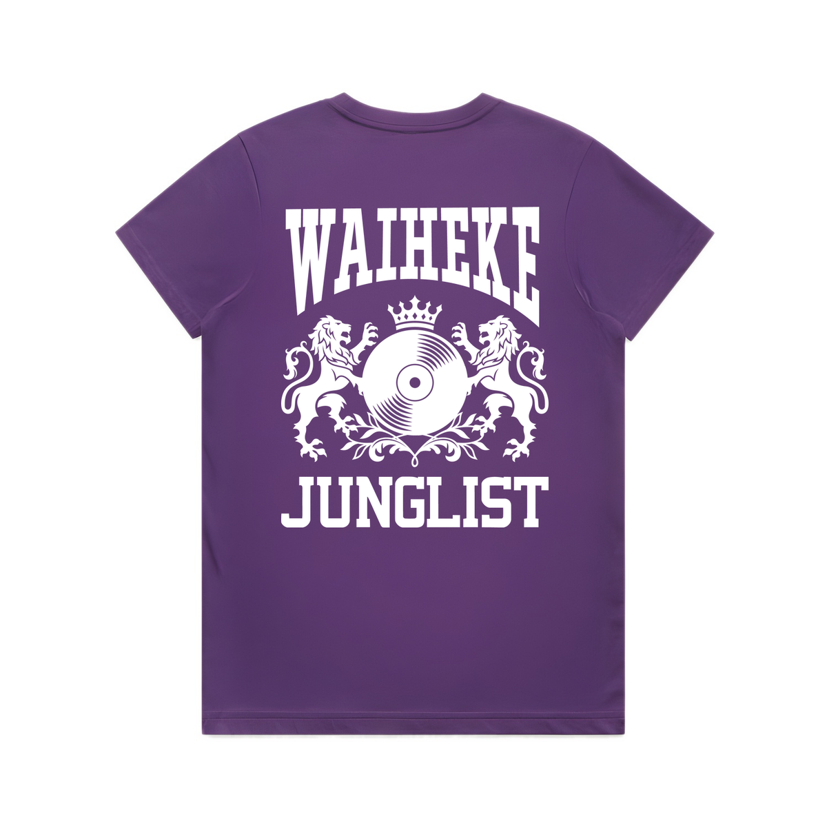 Womens WAIHEKE JUNGLIST Tee - Purple (back)