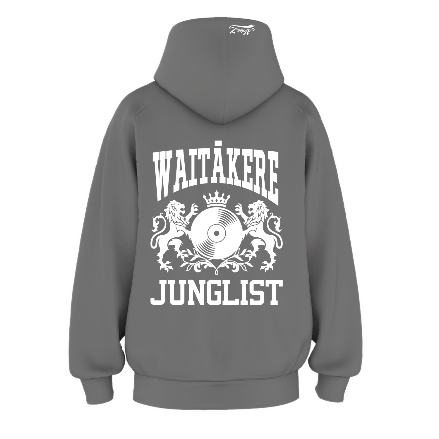 Mens WAITĀKERE JUNGLIST Hoodie - Shadow (back)