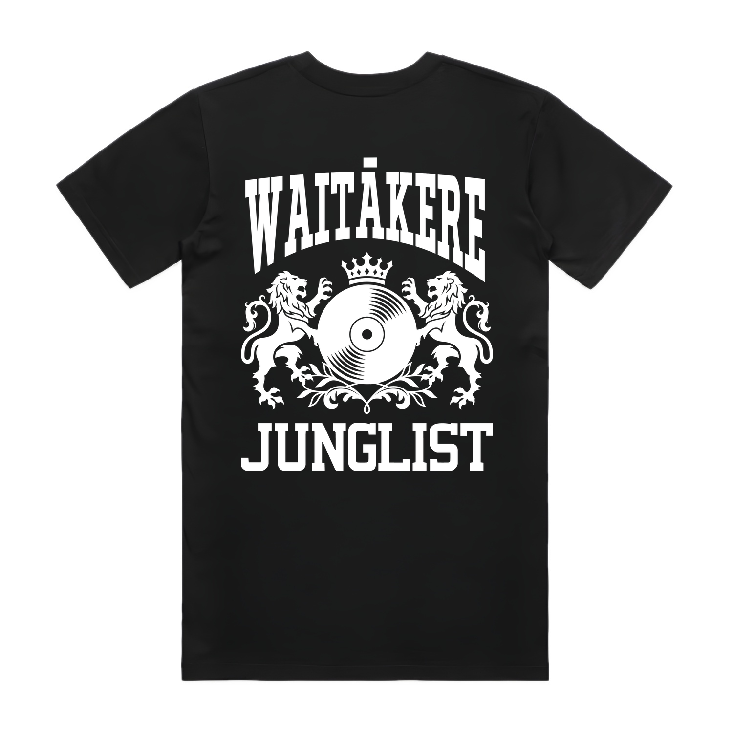 Mens WAITĀKERE JUNGLIST Tee - Black (back)