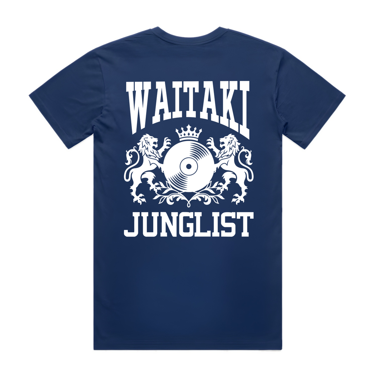 Mens WAITAKI JUNGLIST Tee - Cobalt Blue (back)