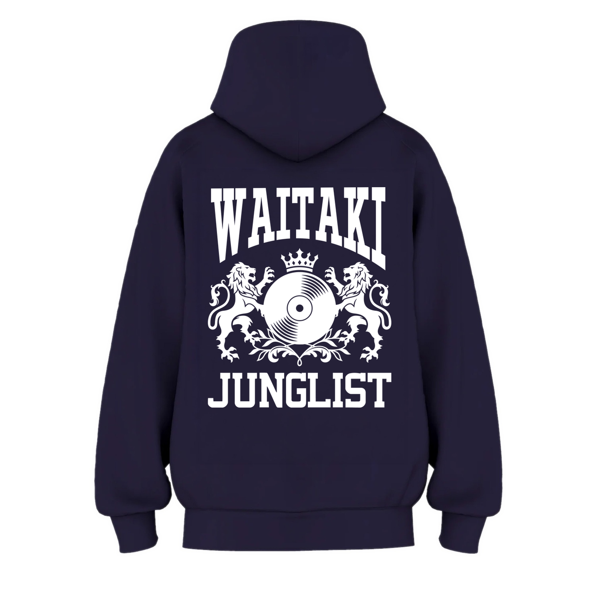 Womens WAITAKI JUNGLIST Hoodie - Ink Blue (back)
