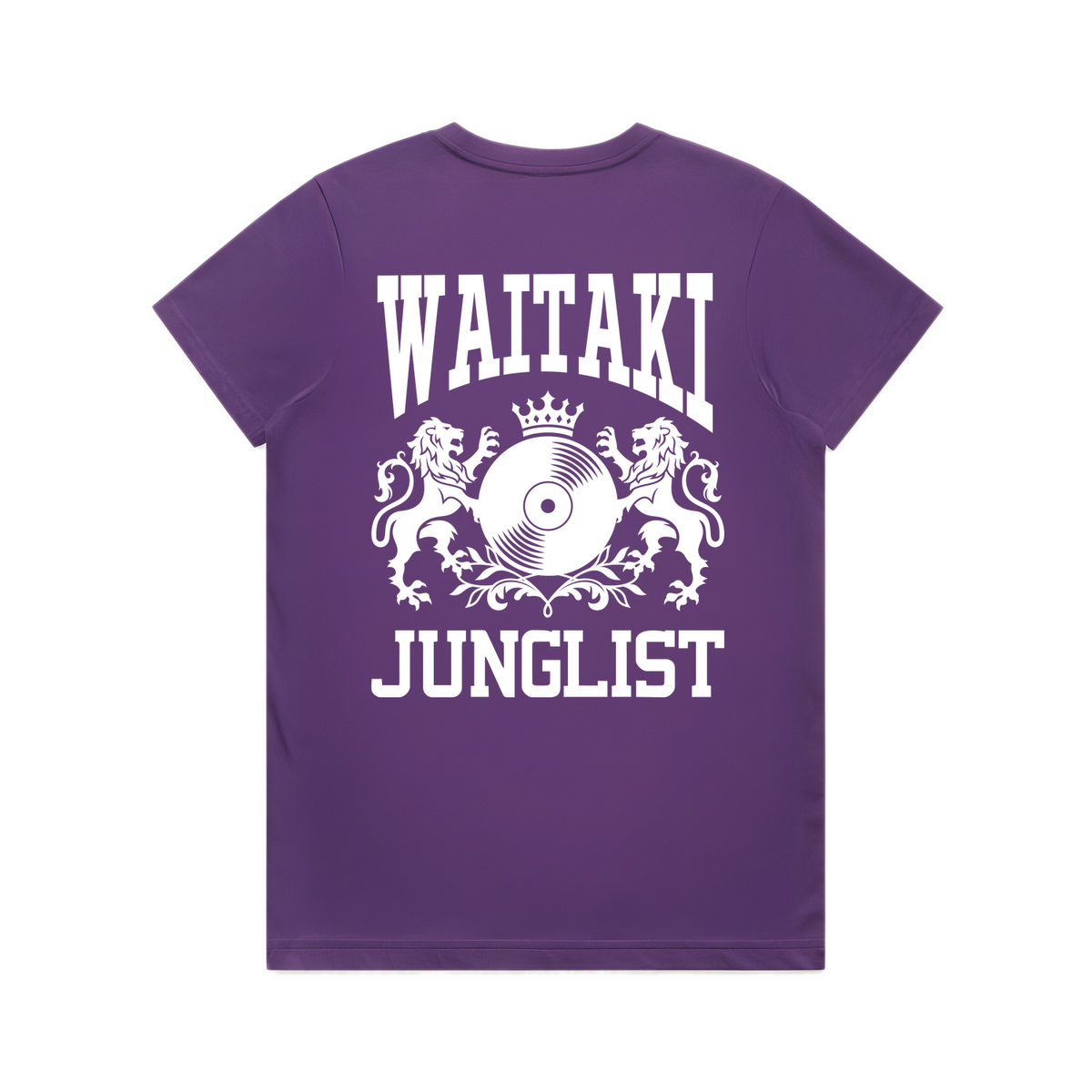 Womens WAITAKI JUNGLIST Tee - Purple (back)