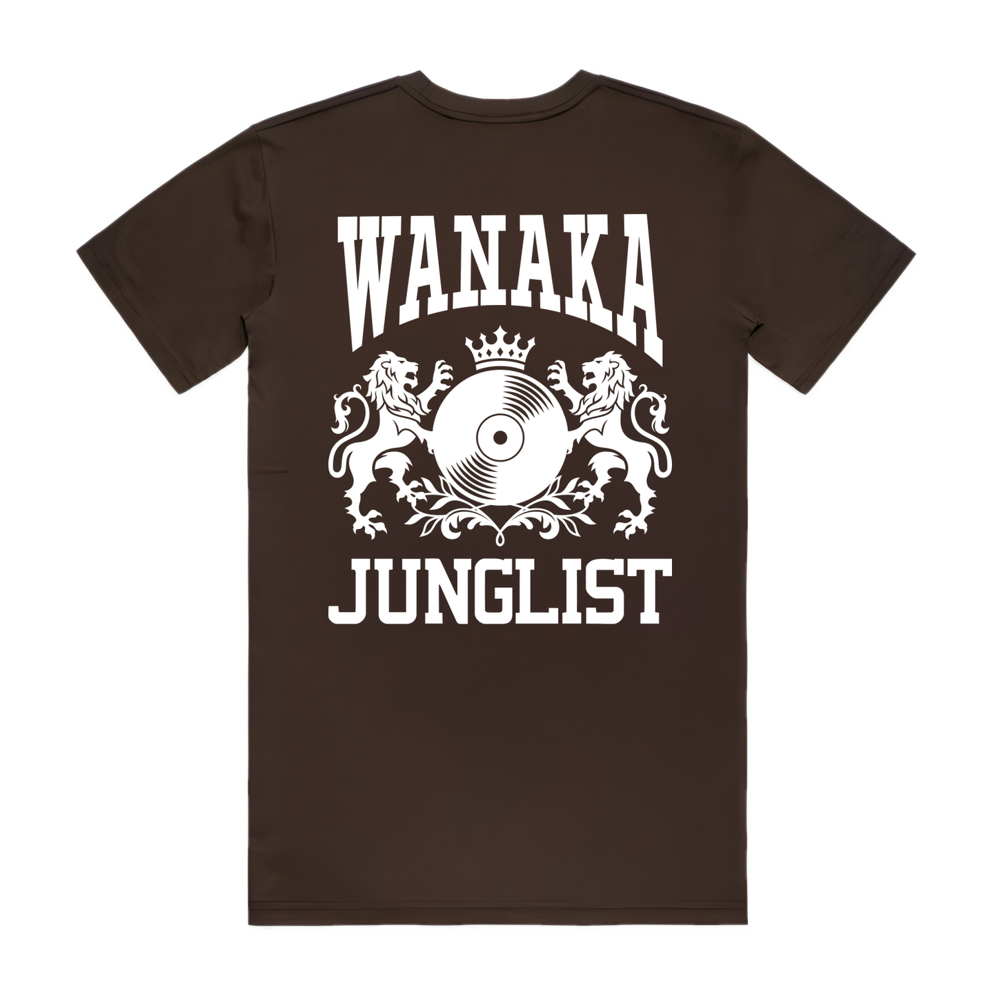 Mens WANAKA JUNGLIST Tee - Chocolate (back)
