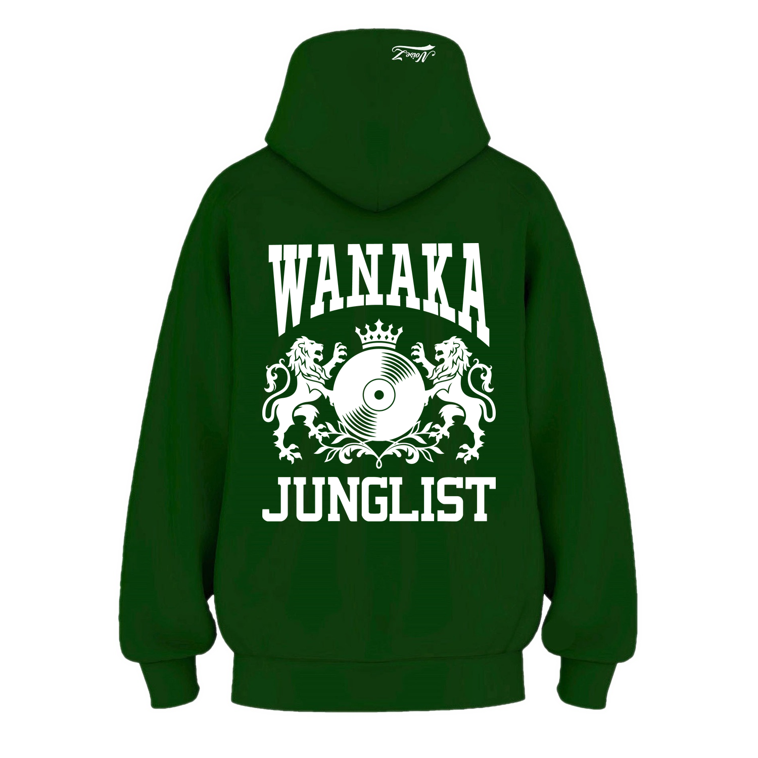 Mens WANAKA JUNGLIST Hoodie - Pine Green (back)