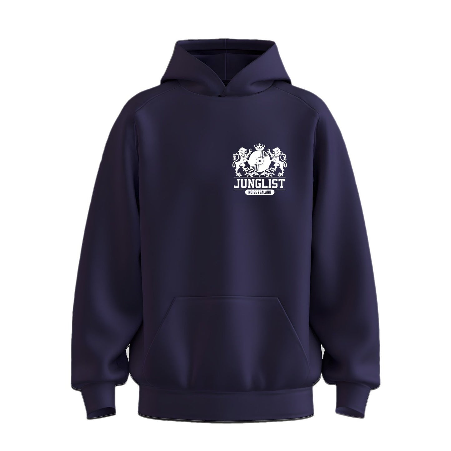 Womens TIMARU JUNGLIST Hoodie - Ink Blue (front)