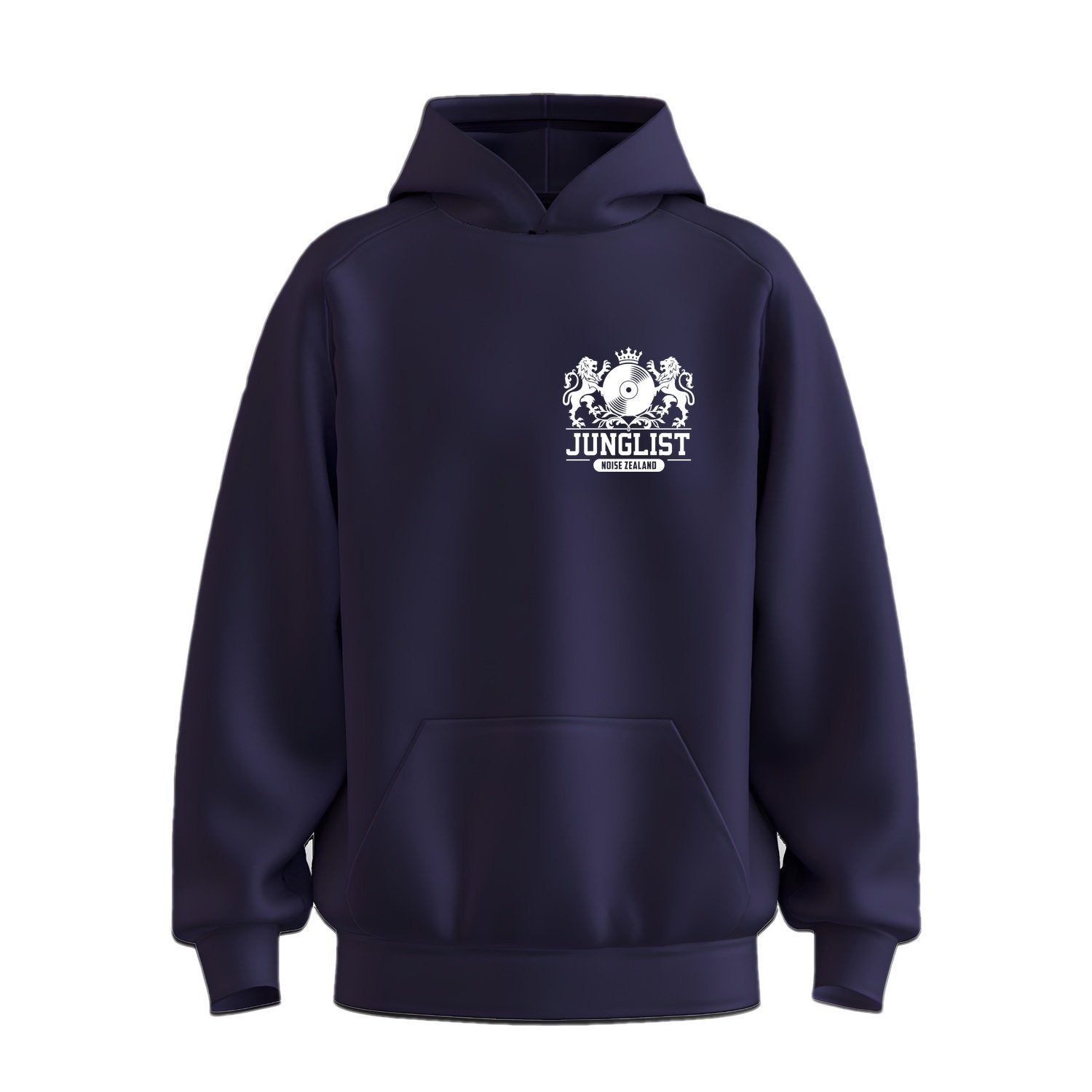 Womens TIMARU JUNGLIST Hoodie - Ink Blue (front)