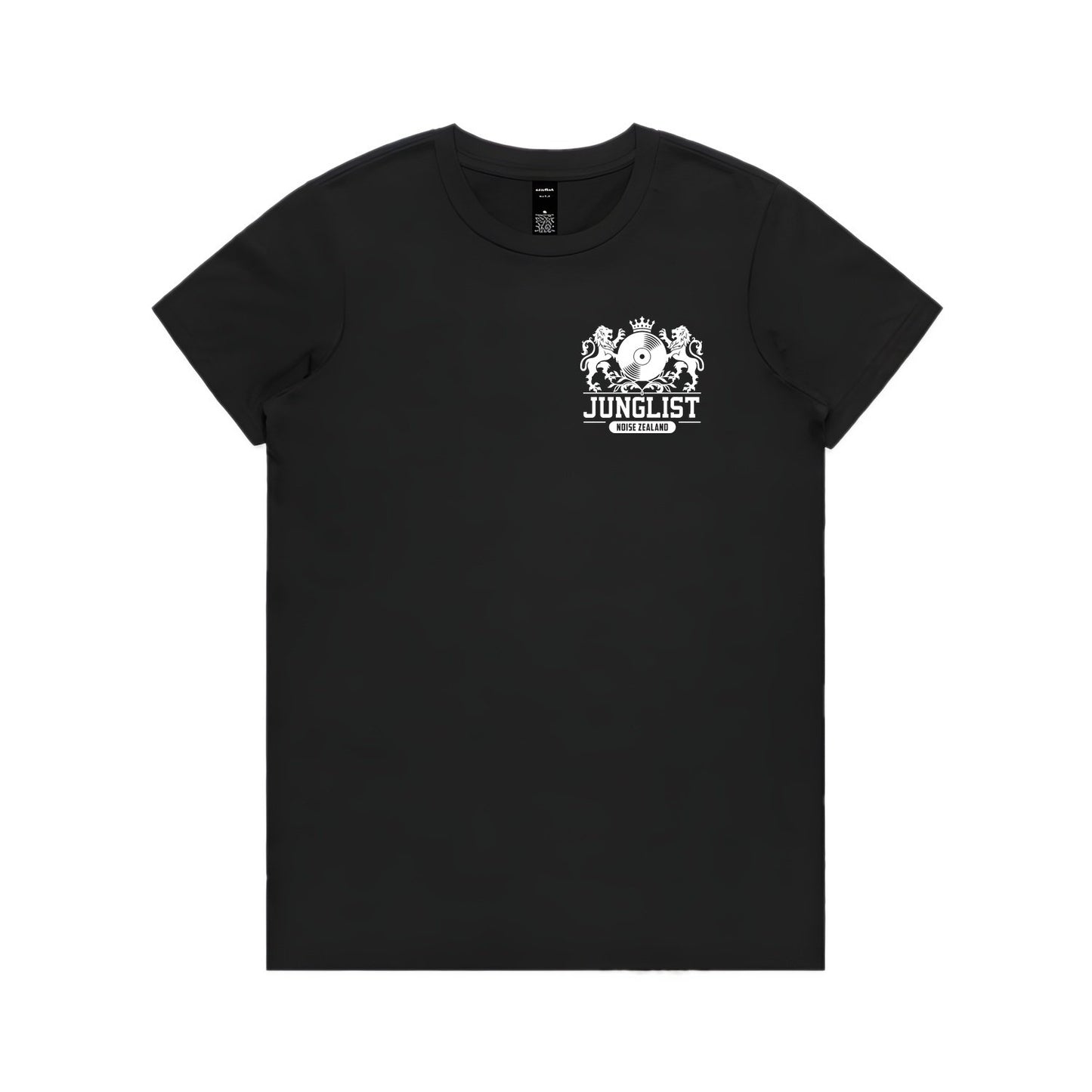 Womens WAIHEKE JUNGLIST Tee - Black (front)